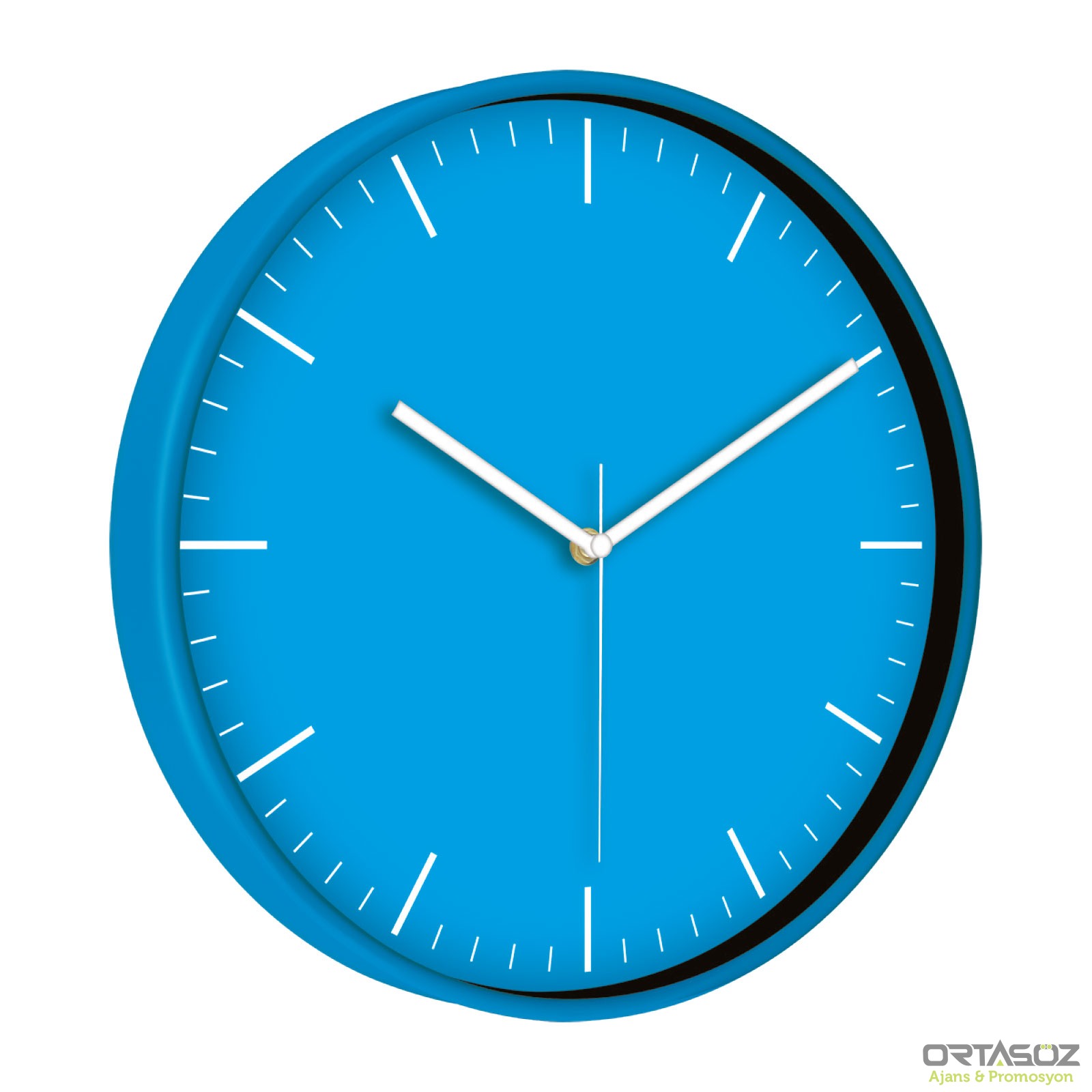 5193 MİMAS186 SARI PLASTİK KASA DUVAR SAATİ (380 MM)