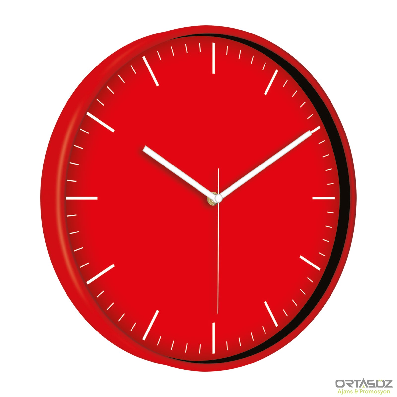 5193 MİMAS186 SARI PLASTİK KASA DUVAR SAATİ (380 MM)