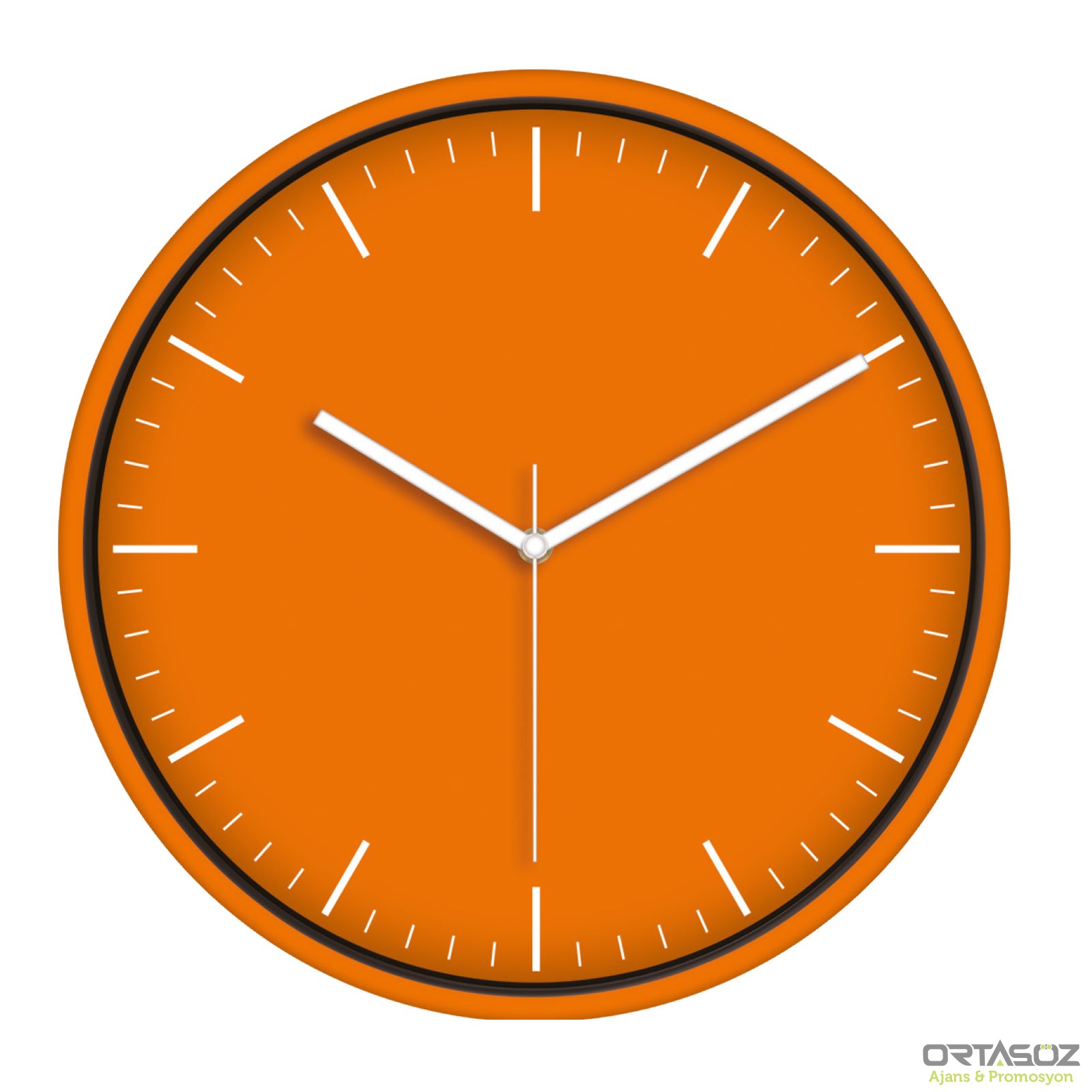 5193 MİMAS186 SARI PLASTİK KASA DUVAR SAATİ (380 MM)