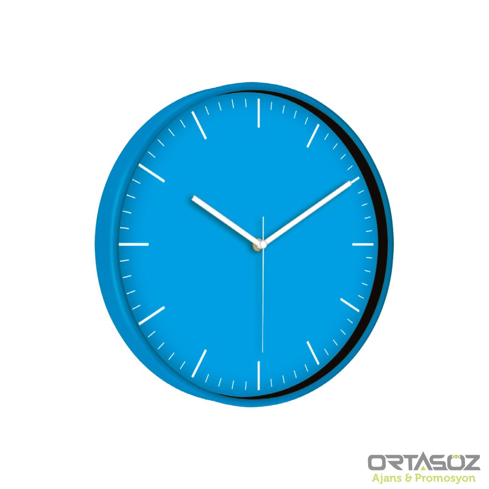 5195 TARVOS187 YEŞİL PLASTİK KASA DUVAR SAATİ (330 MM)