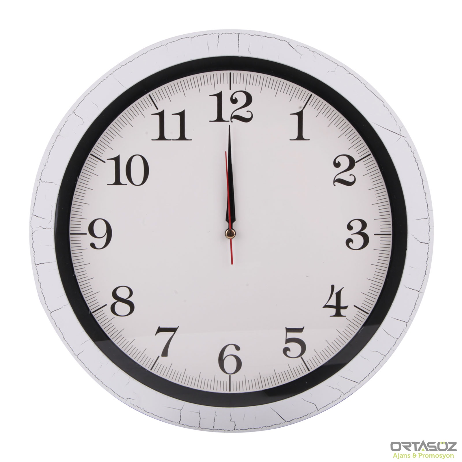 RULER208 PLASTİK KASA DUVAR SAATİ (355 MM)