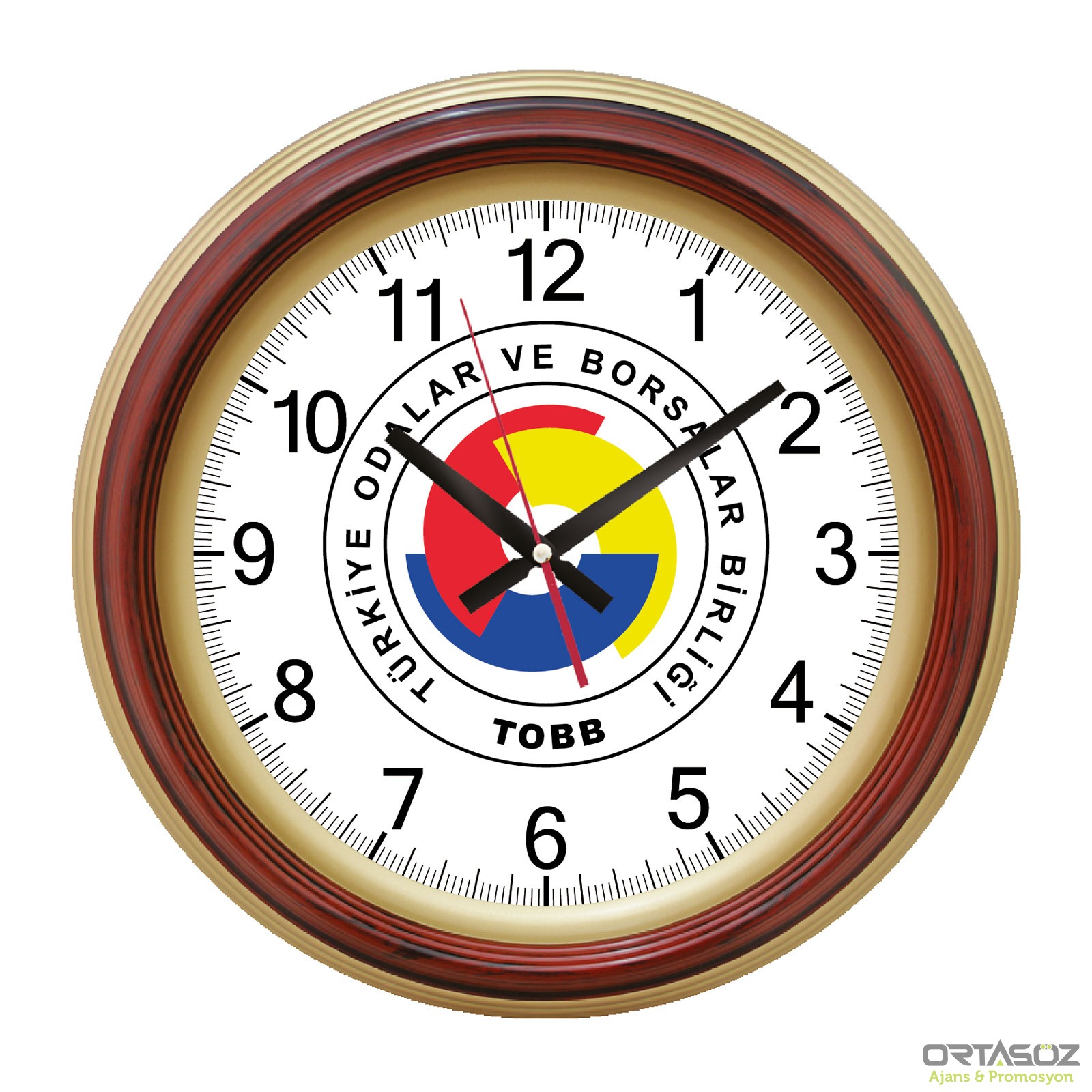 6266 SEDNA526 GÜMÜŞ BRİSTOL KADRAN DUVAR SAATİ (480 MM)