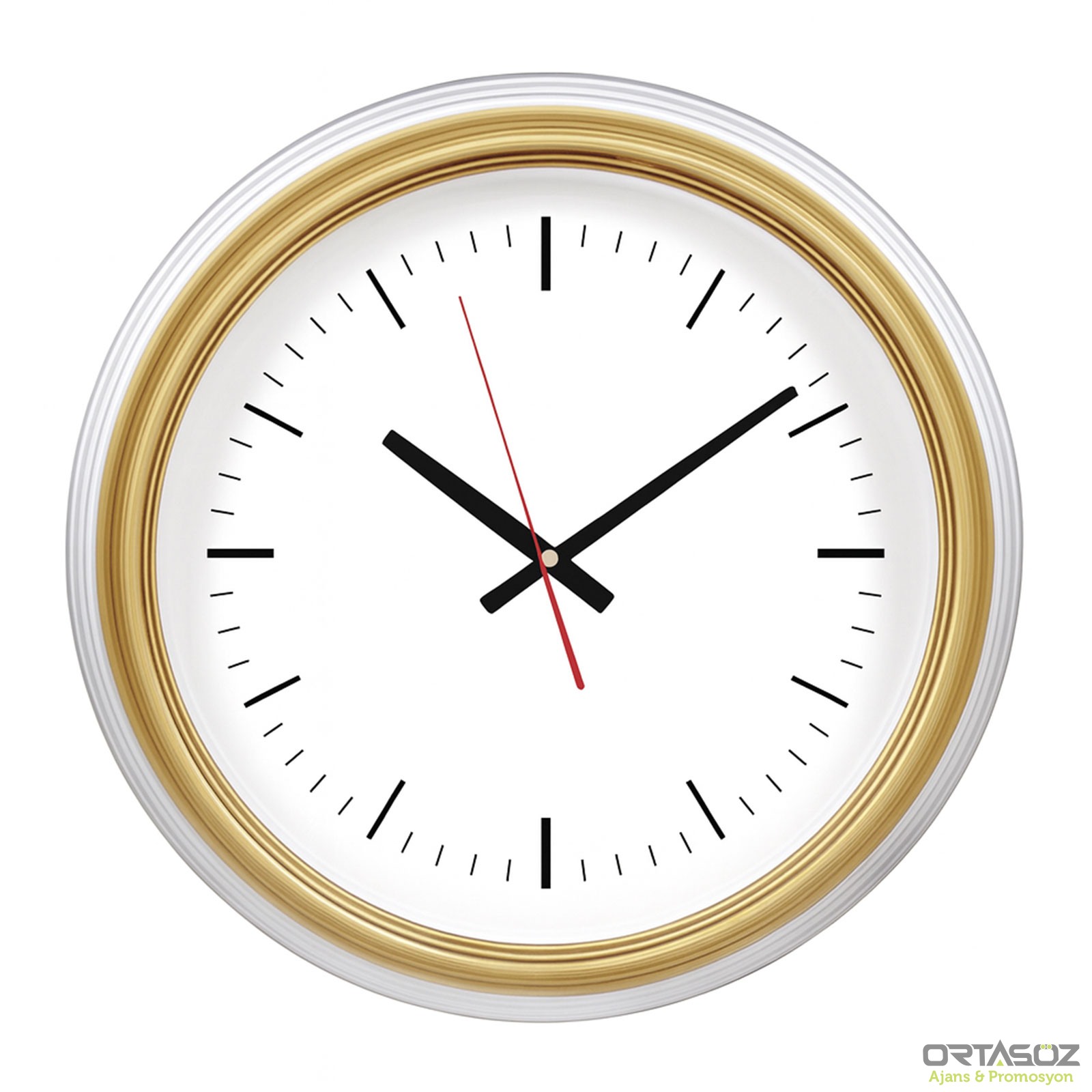 6266 SEDNA526 GÜMÜŞ BRİSTOL KADRAN DUVAR SAATİ (480 MM)