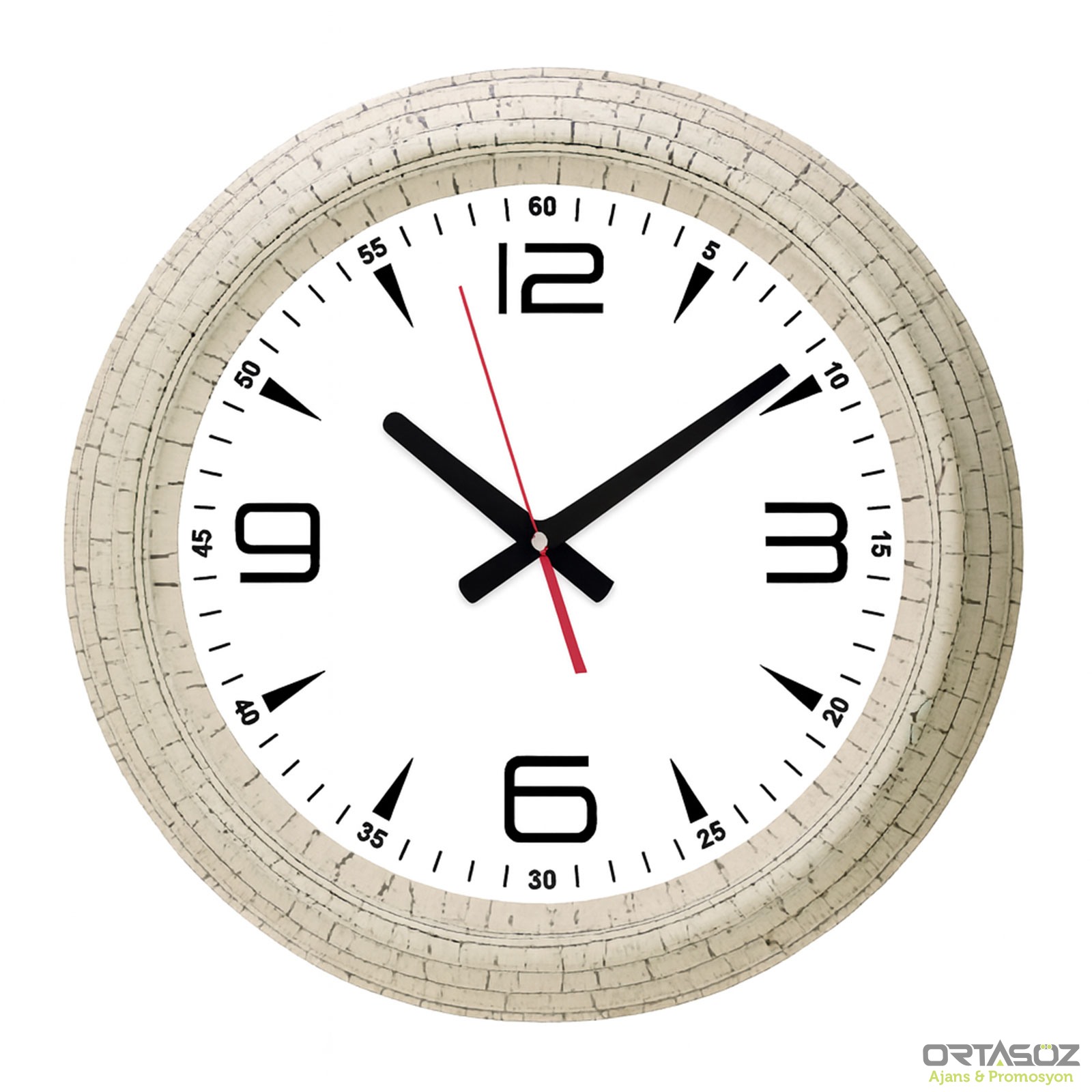 6266 SEDNA526 GÜMÜŞ BRİSTOL KADRAN DUVAR SAATİ (480 MM)