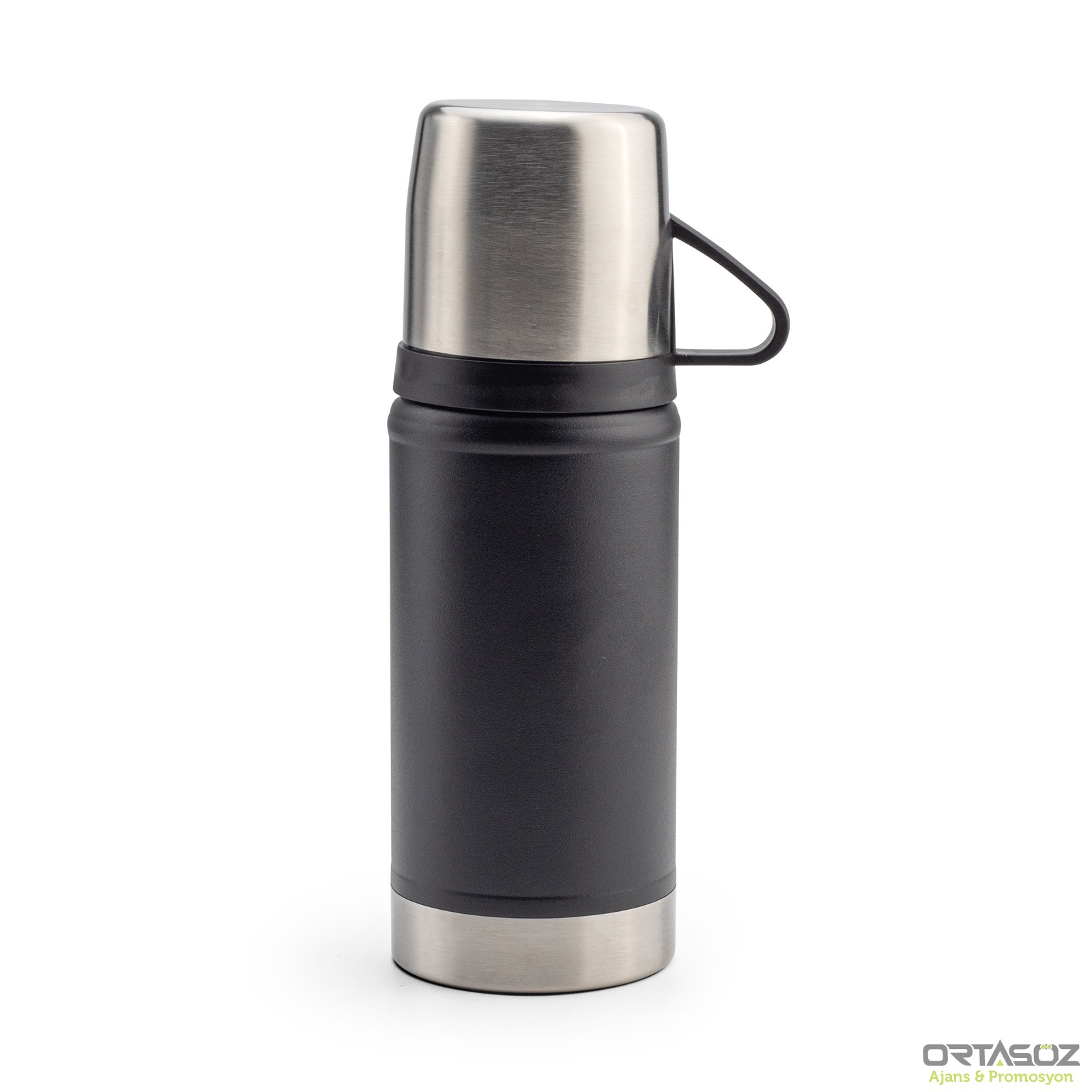 KARTEPE SİYAH 500 ML BARDAKLI TERMOS