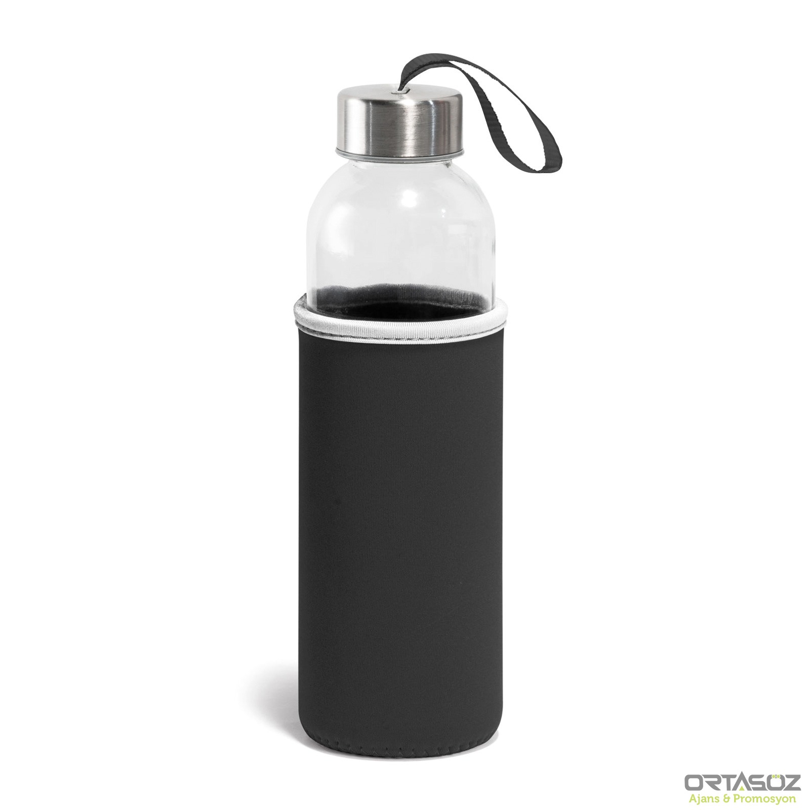 LADOGA SİYAH 550 ML CAM MATARA