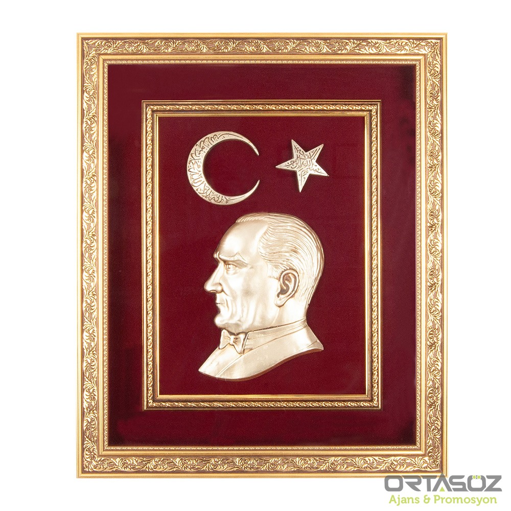 ÖNCÜ KIRMIZI ATATÜRK KABARTMALI TABLO