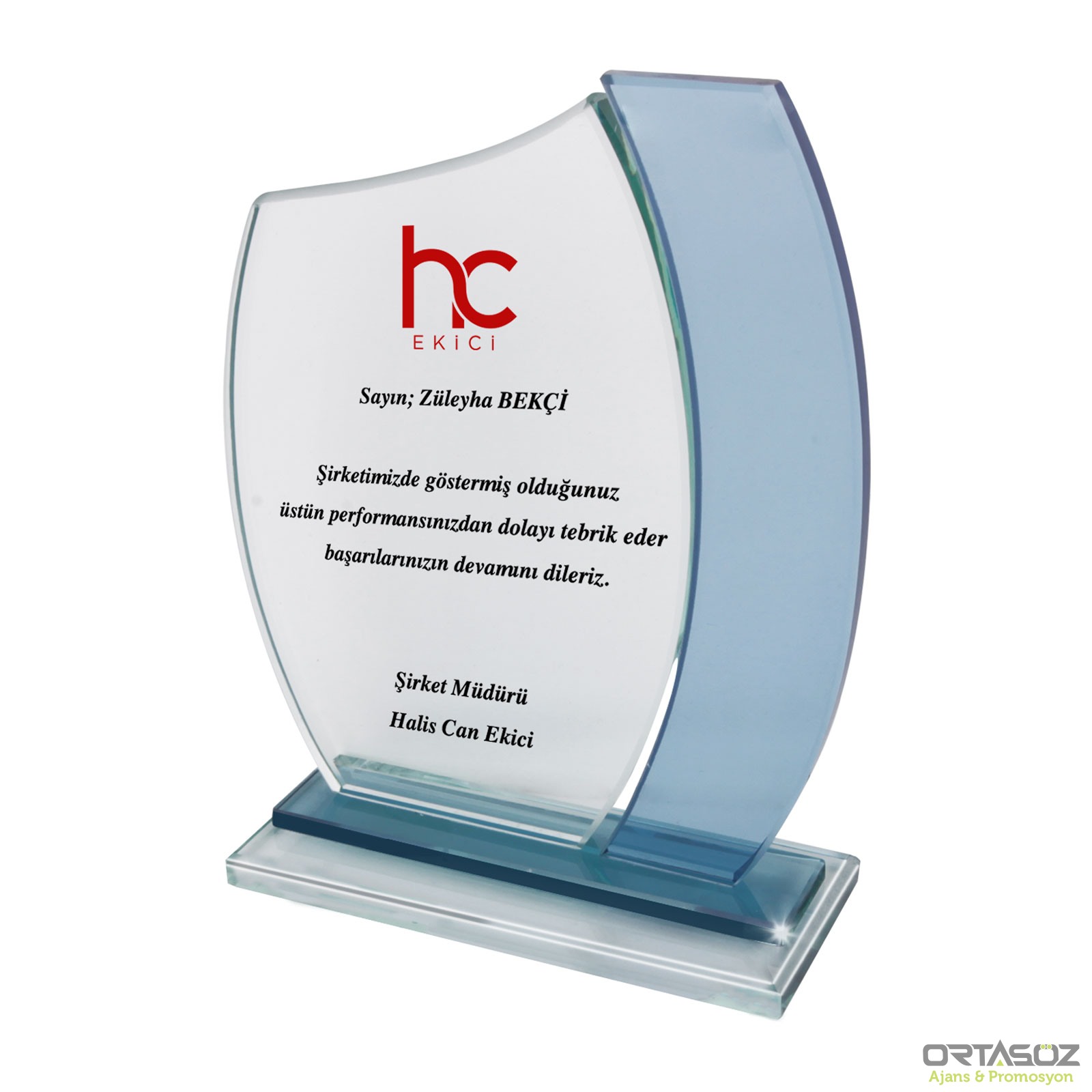 YAKUT KRİSTAL PLAKET