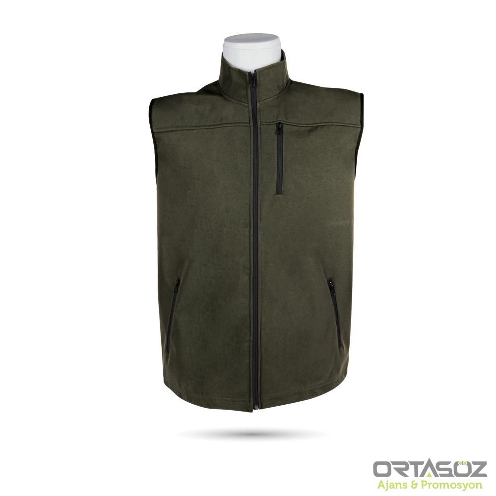 943512 NEMRUT SOFTSHELL KOYU YEŞİL M YELEK