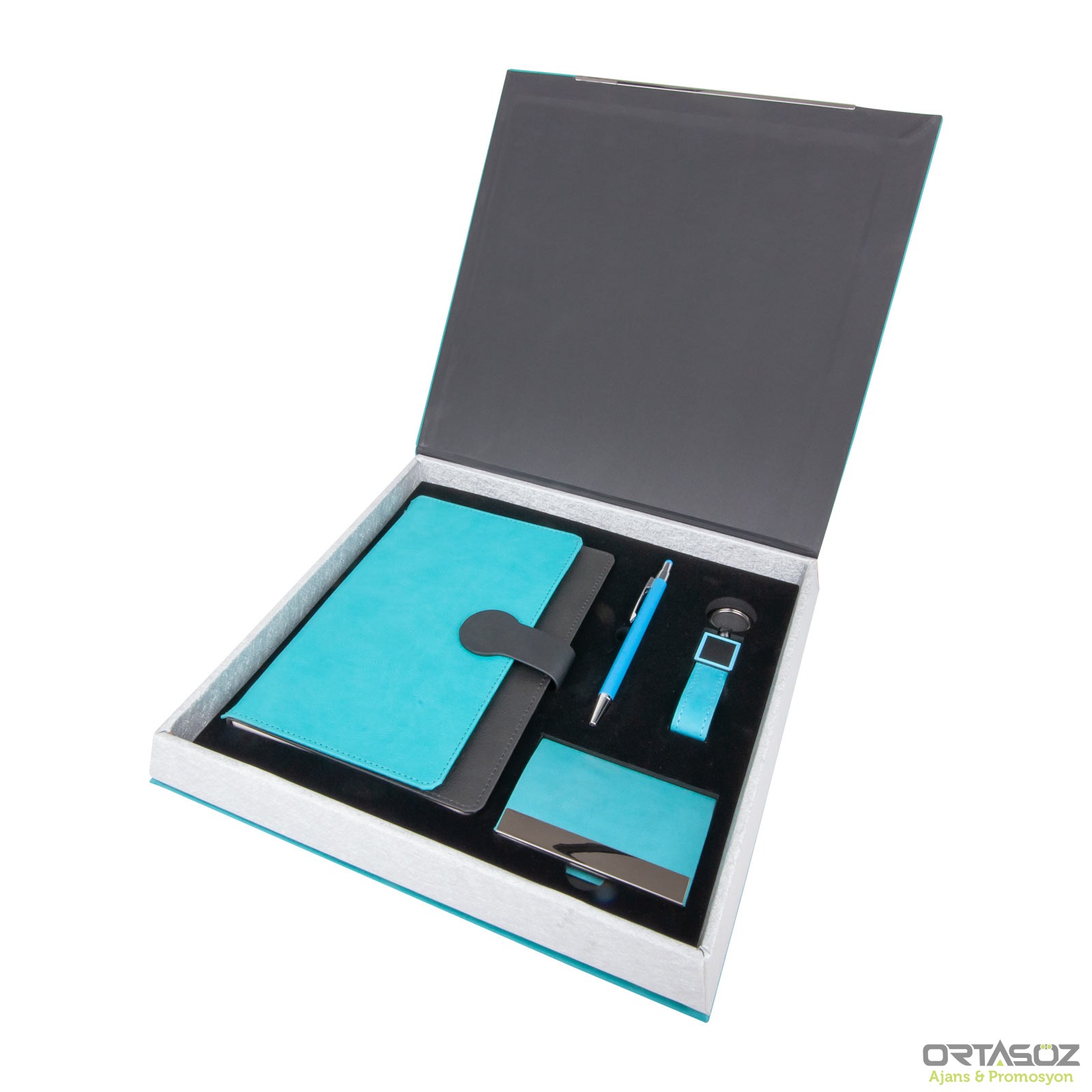 KİRAZ TURKUAZ HEDİYELİK SET