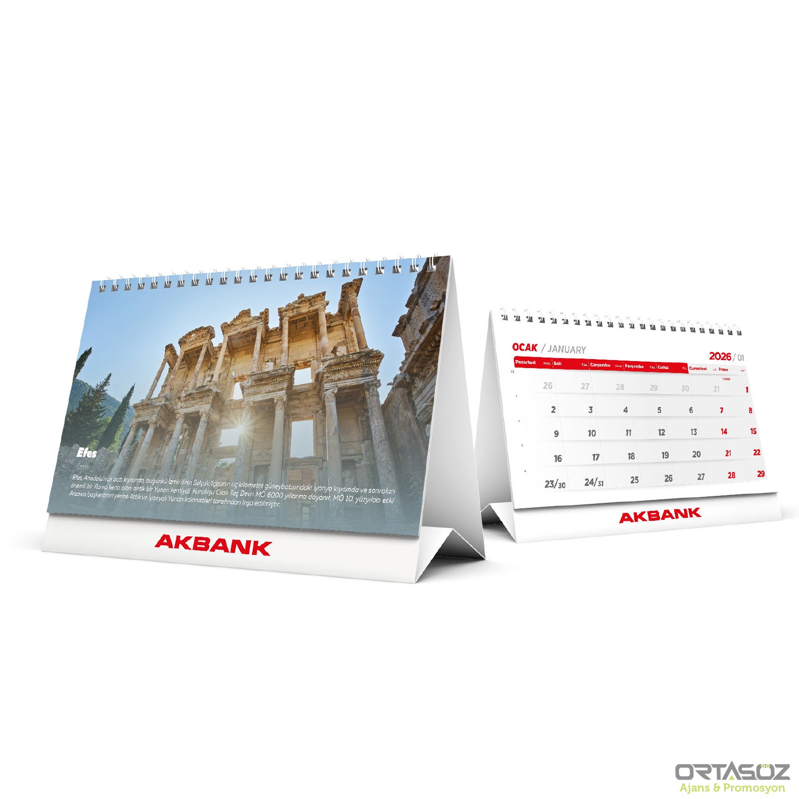 ALA-20 (TARİHİ YERLER) ÜÇGEN MASA TAKVİMİ