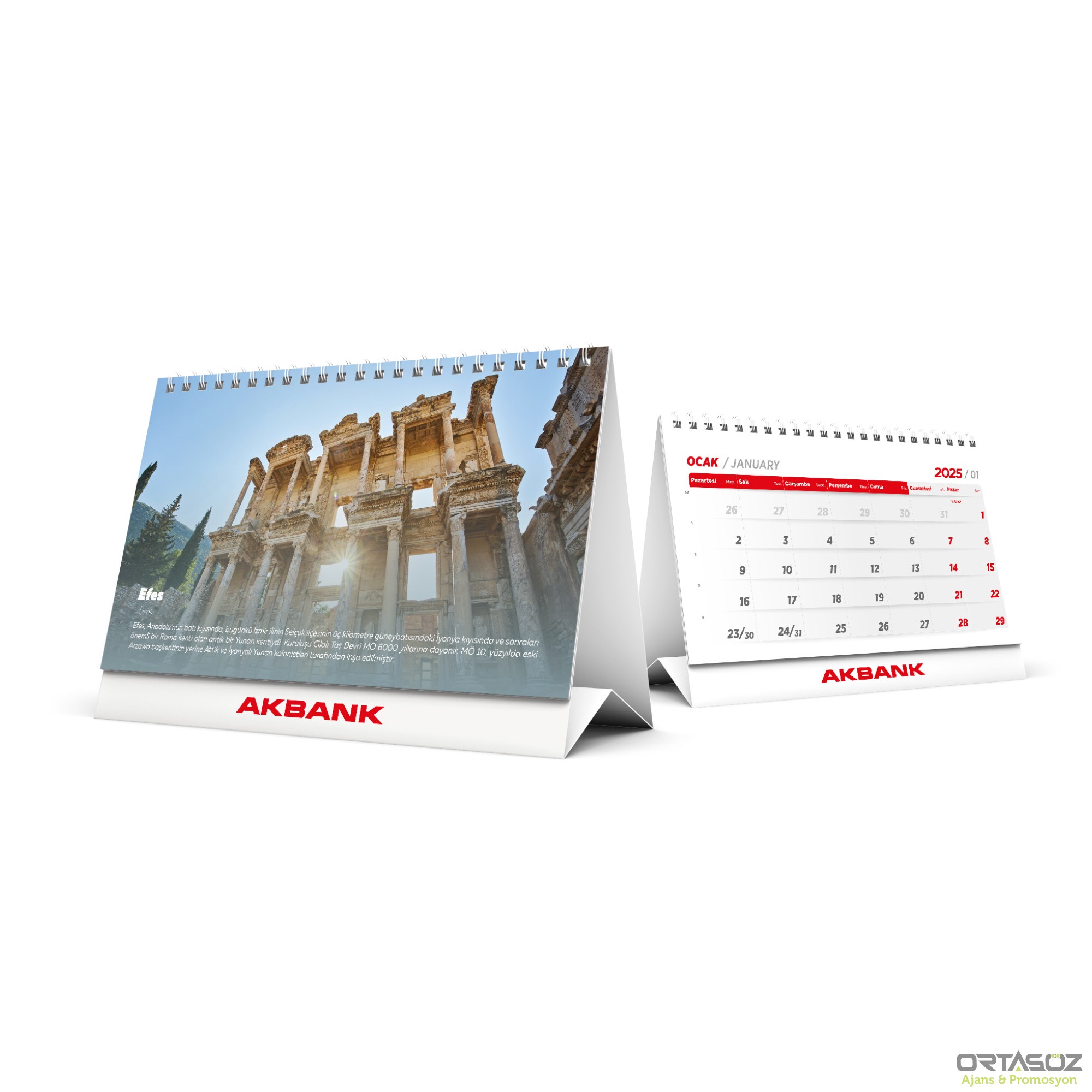 ALA-20 (TARİHİ YERLER) ÜÇGEN MASA TAKVİMİ