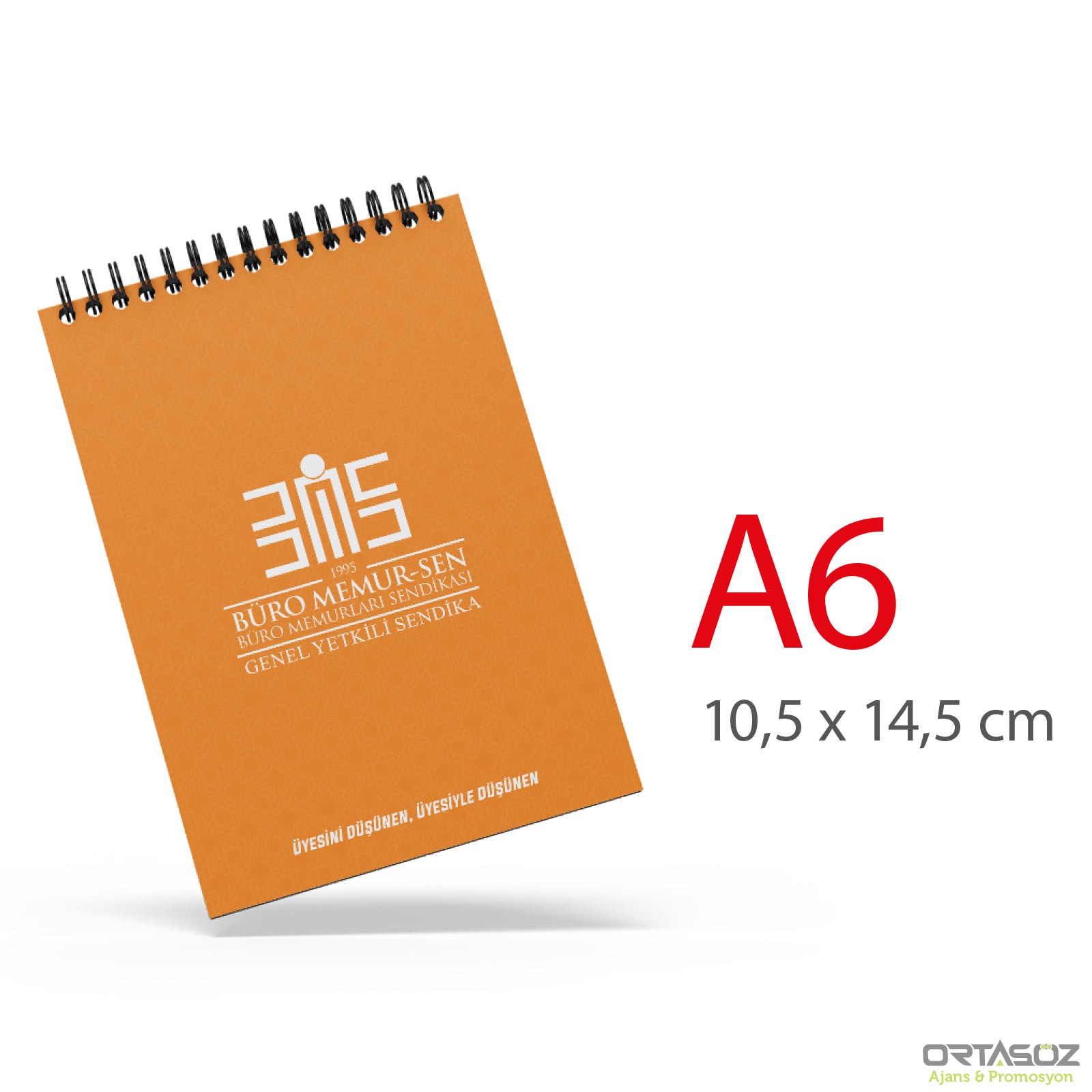 ALA-31 A6 KARTON KAPAKLI SPİRALLİ BLOKNOT