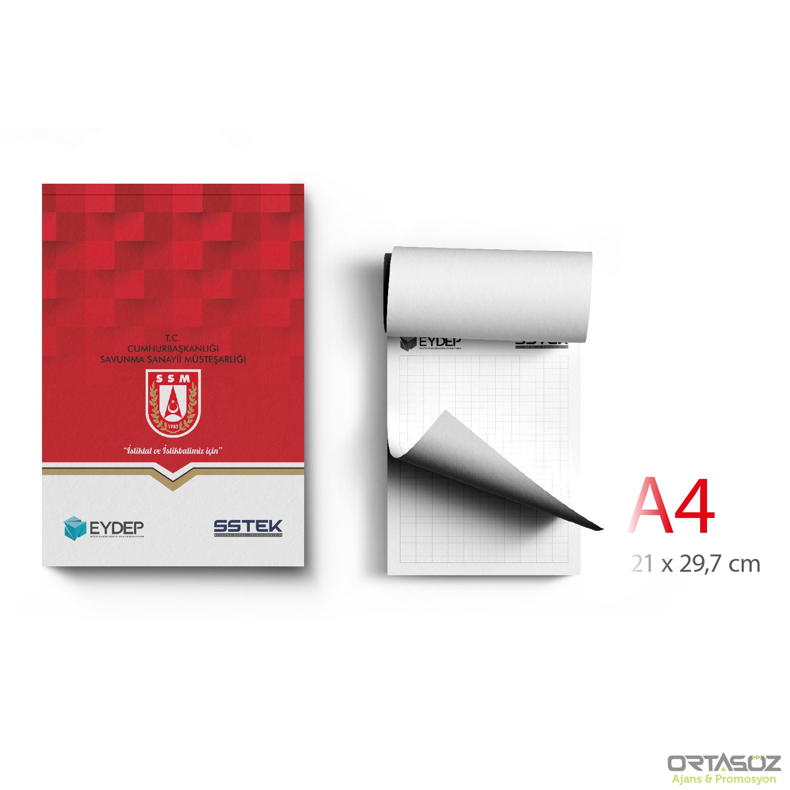ALA-52 KAPAK GEÇMELİ A4 BLOKNOT