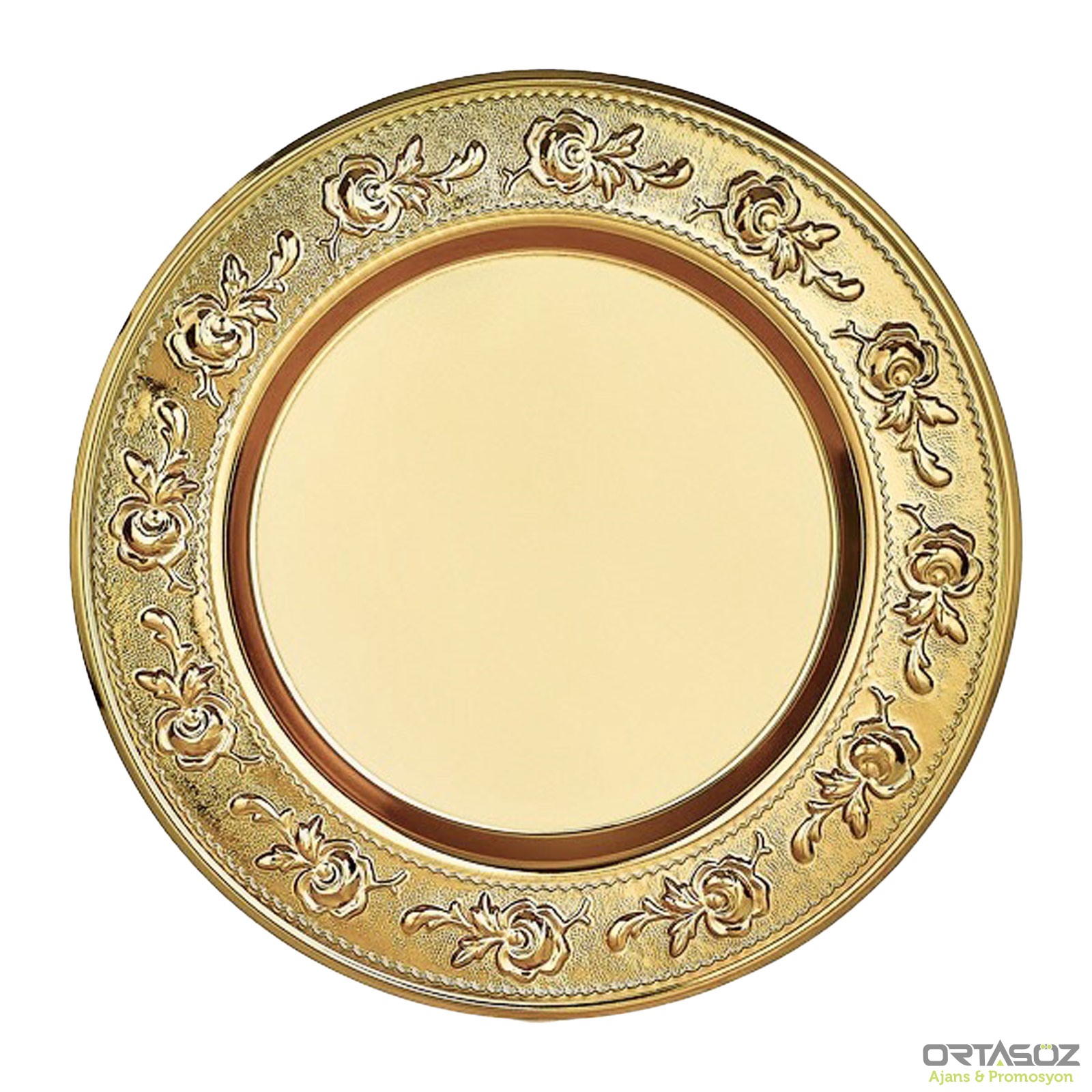 AYT-01 ALTIN YALDIZ İŞLEMELİ PLAKET TABAK