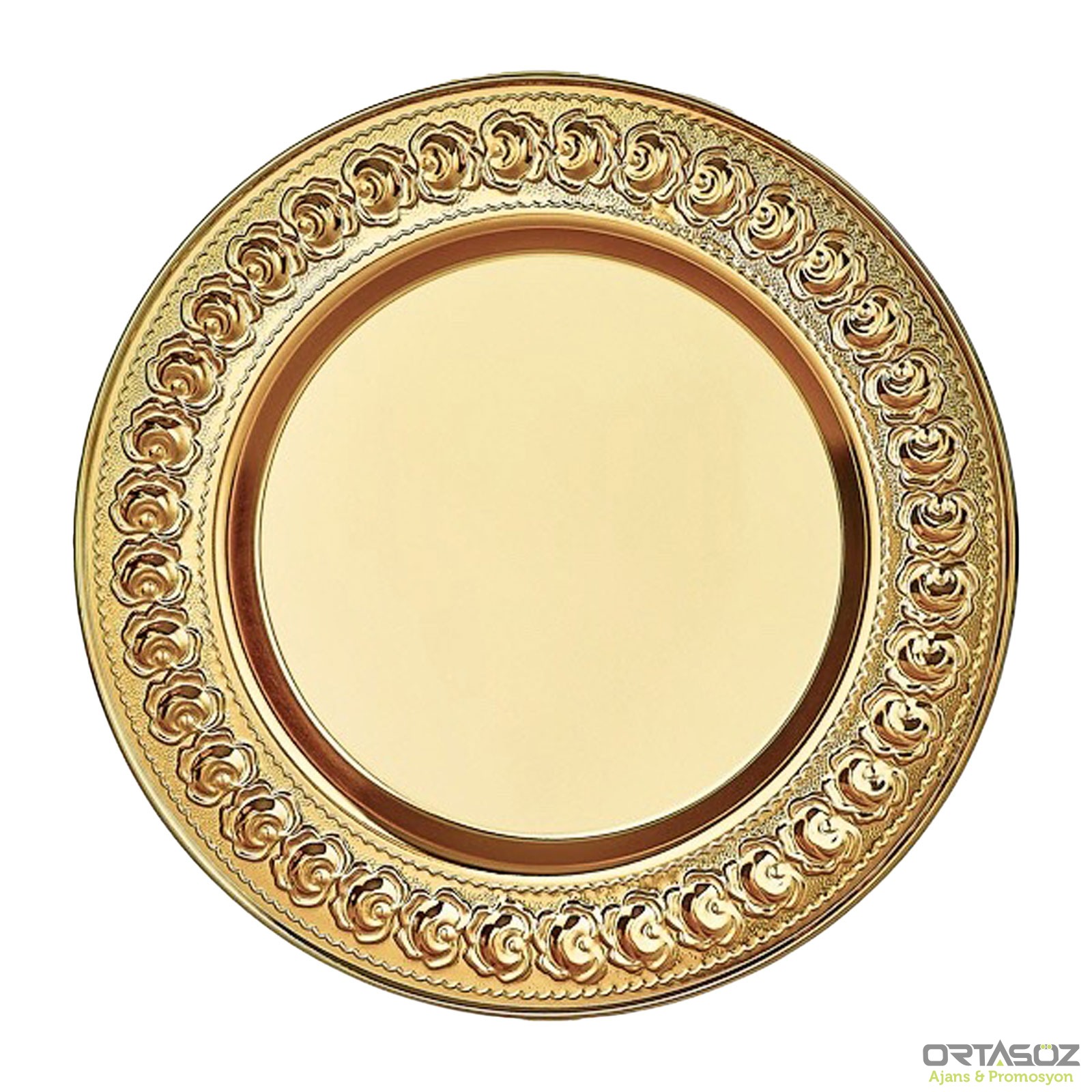 AYT-02 ALTIN YALDIZ İŞLEMELİ PLAKET TABAK