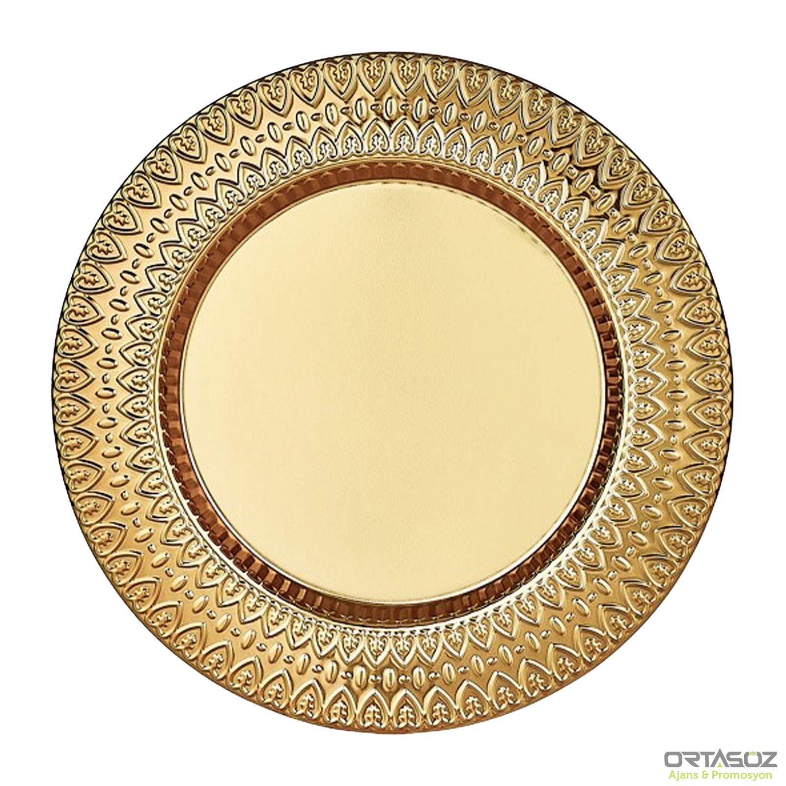AYT-03 ALTIN YALDIZ İŞLEMELİ PLAKET TABAK