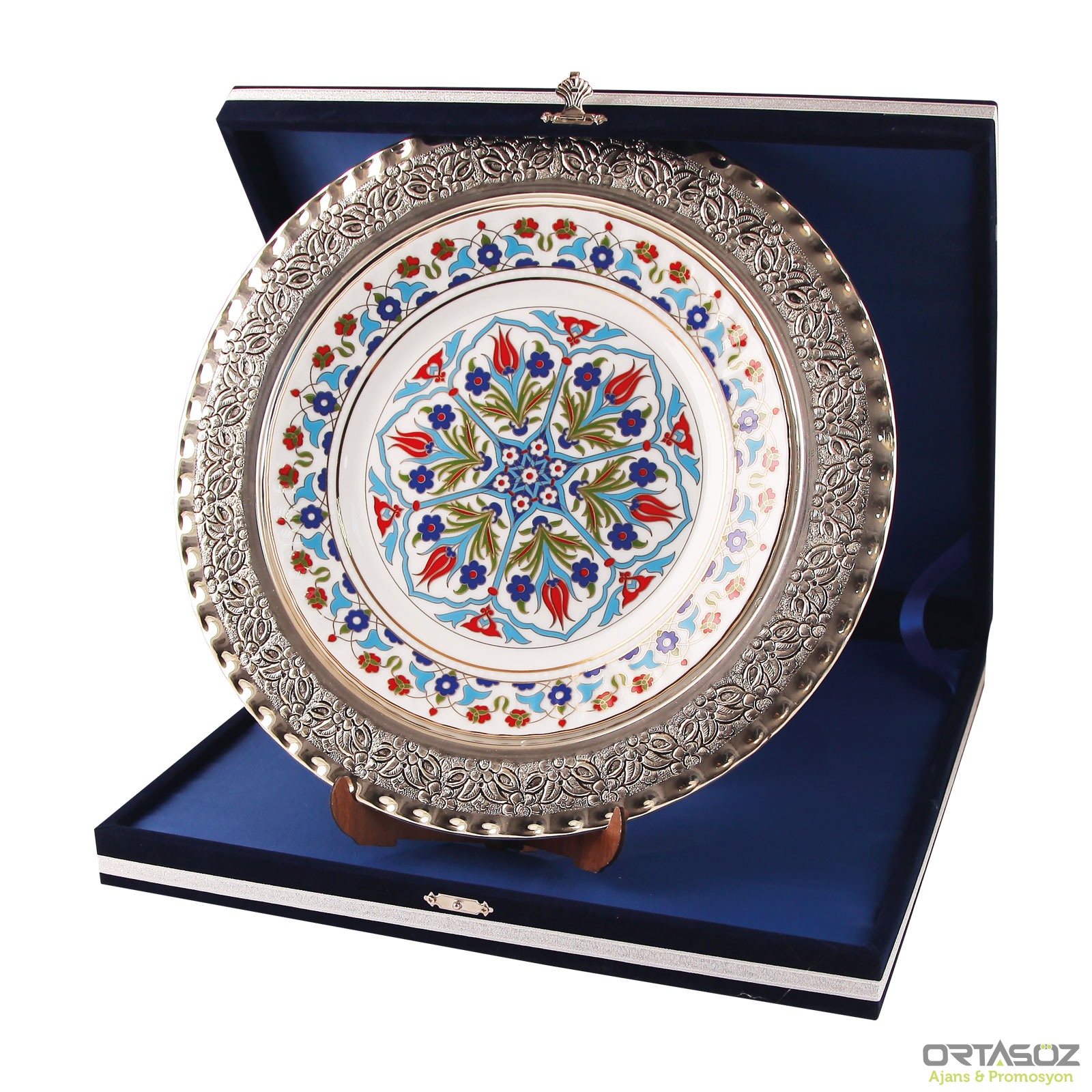 GPT GPT-02 GÜMÜŞ İŞLEMELİ PLAKET TABAK