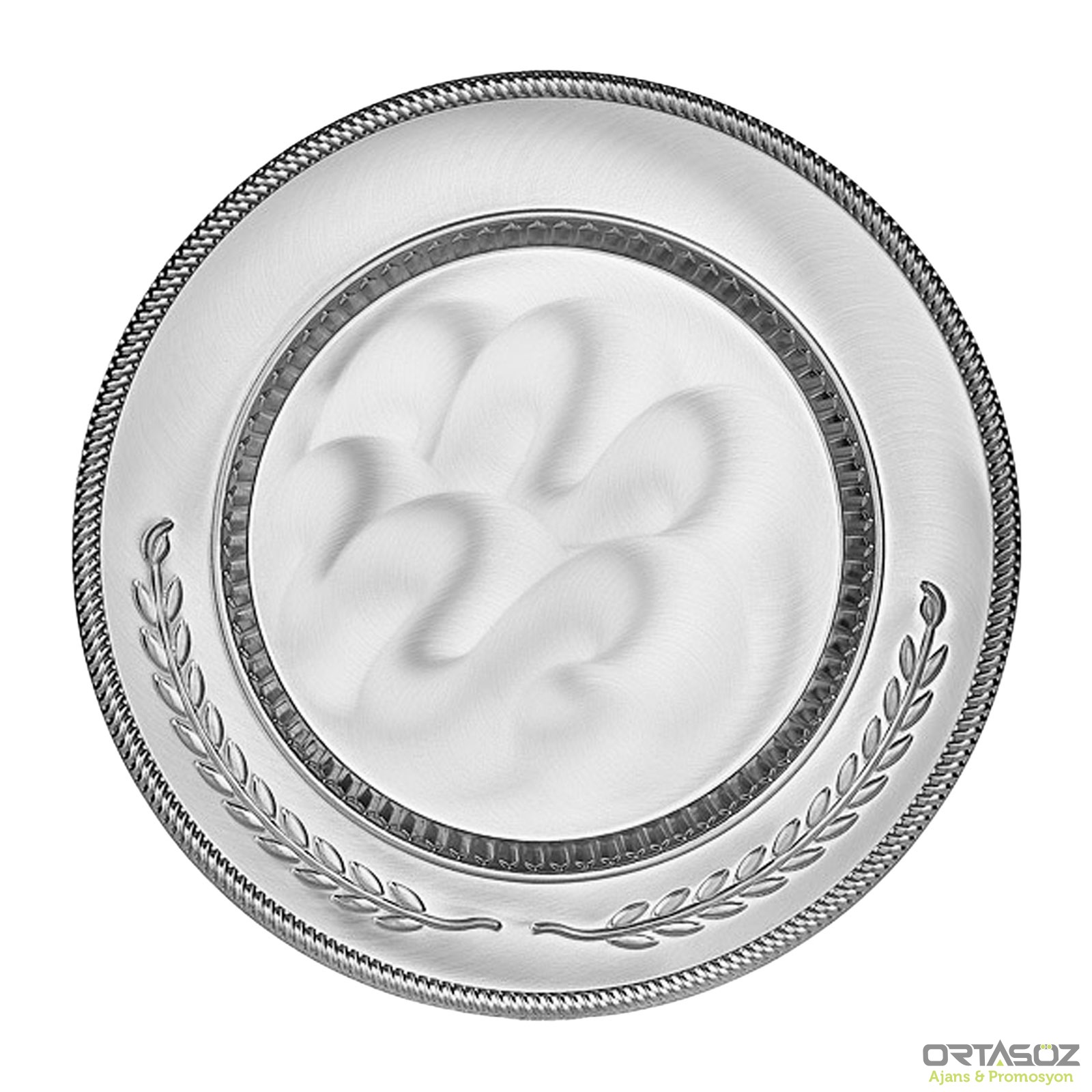 GYT-03 GÜMÜŞ YALDIZ İŞLEMELİ PLAKET TABAK